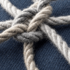 Indigo Rope Knot Indoor/Outdoor Pillow - Our Boat House