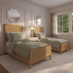 Islamorada Rattan Bed Natural - Three Sizes - Our Boat House