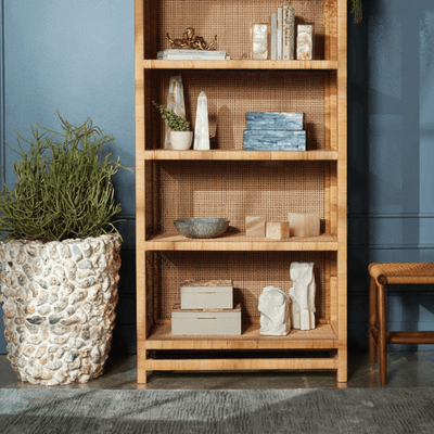 Islamorada Rattan Natural Bookcase - Our Boat House