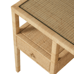 Islamorada Rattan Natural Open Desk - Our Boat House
