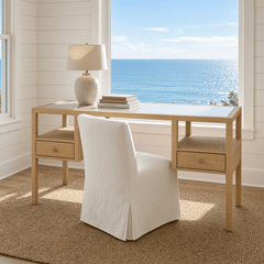 Islamorada Rattan Natural Open Desk - Our Boat House