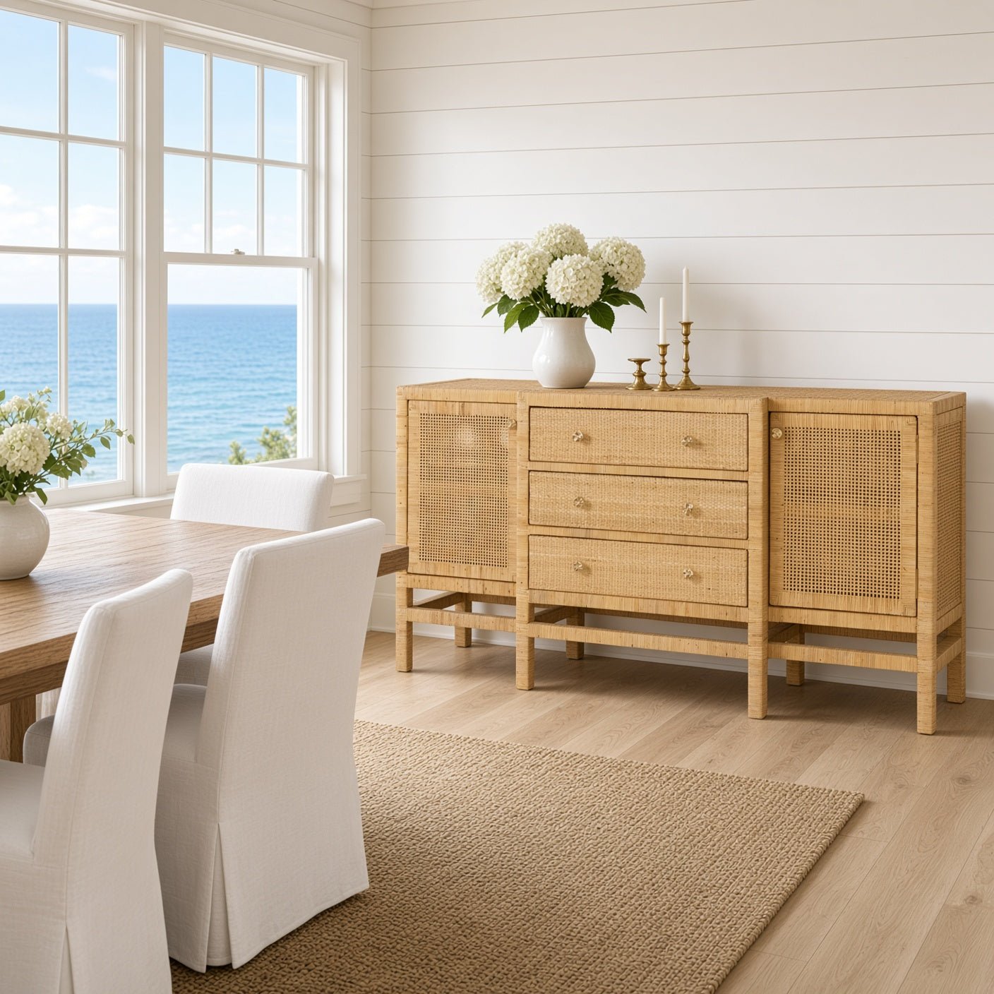 Islamorada Rattan Natural Server - Our Boat House