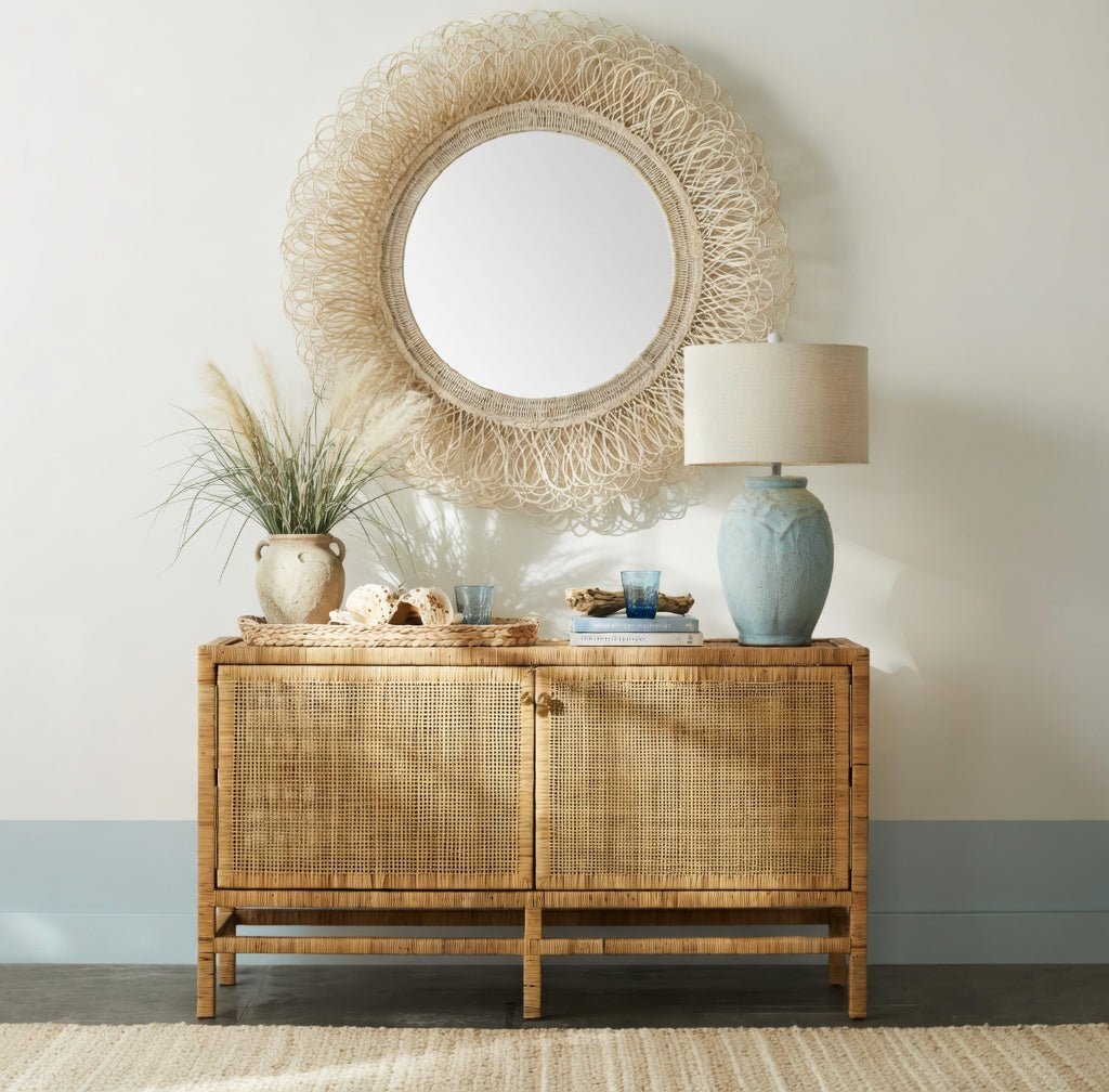 Islamorada Rattan Natural Sideboard - Natural Finish, Three Sizes - Our Boat House