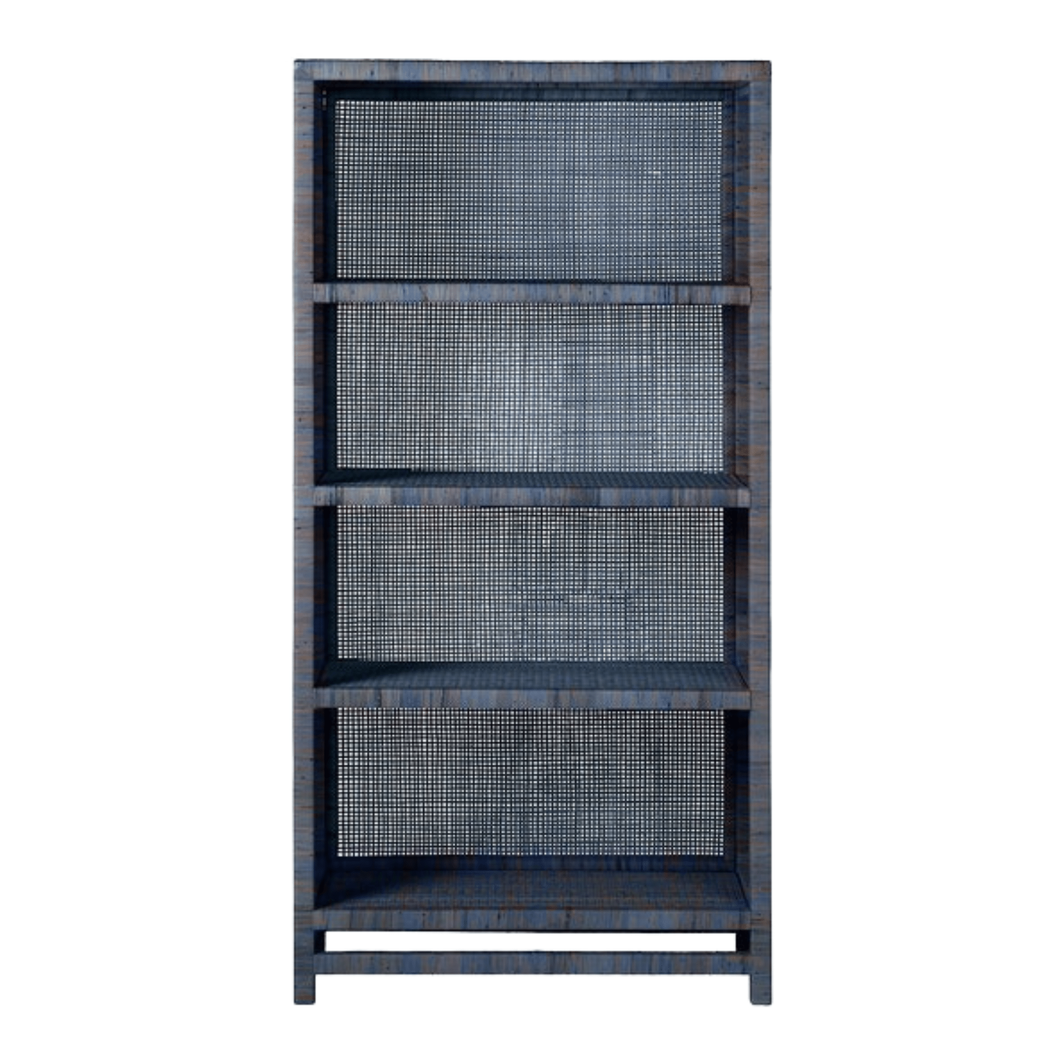 Islamorada Rattan Navy Bookcase - Our Boat House