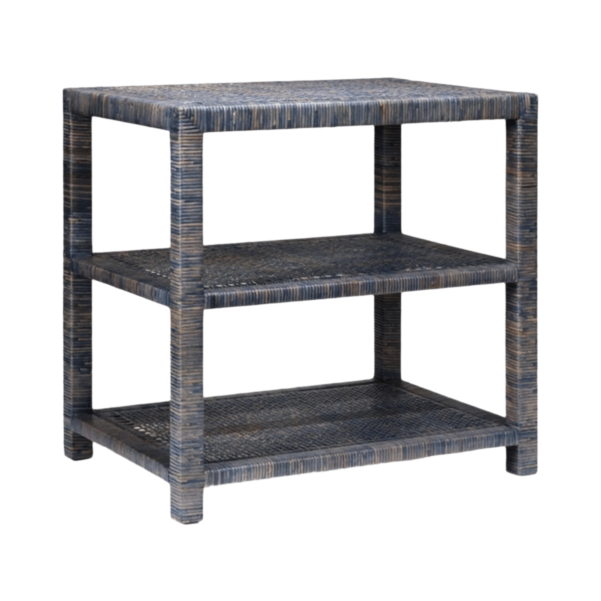 Islamorada Rattan Navy Side Table - Our Boat House