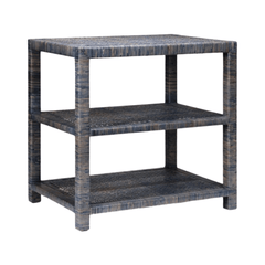 Islamorada Rattan Navy Side Table - Our Boat House