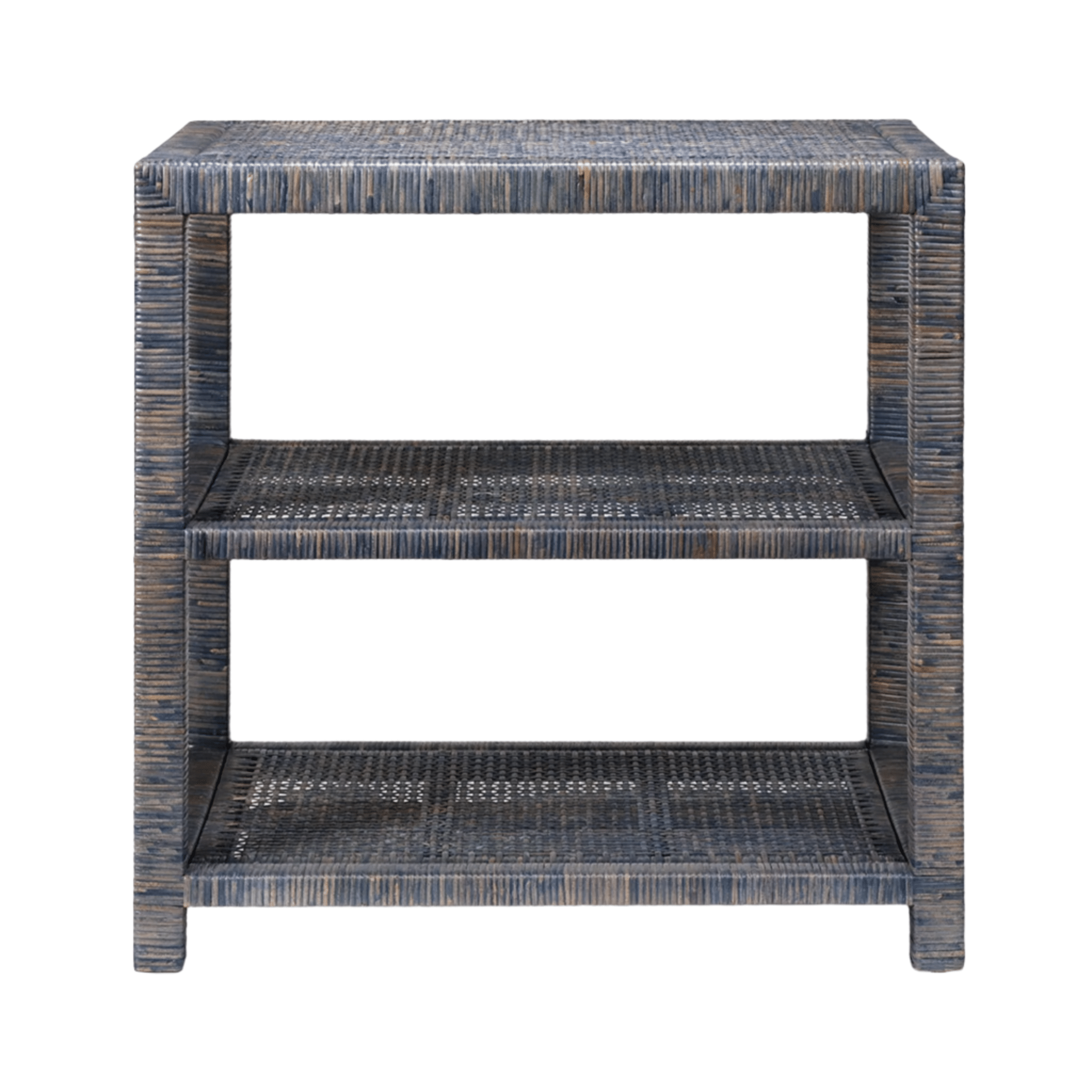 Islamorada Rattan Navy Side Table - Our Boat House