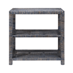 Islamorada Rattan Navy Side Table - Our Boat House