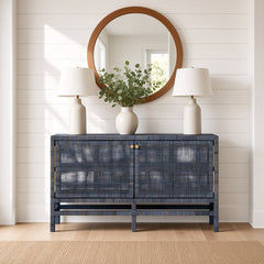 Islamorada Rattan Navy Sideboard - Our Boat House