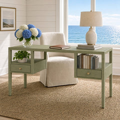 Islamorada Sage Rattan Open Desk - Our Boat House
