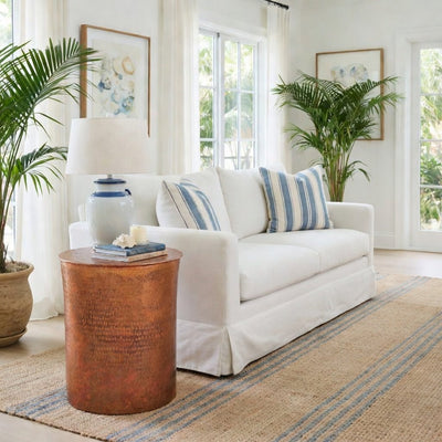 Jackson Hole Copper Drum Side Table - Our Boat House