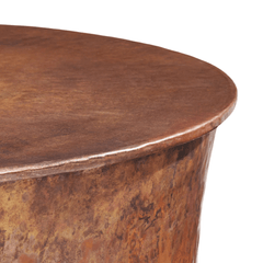 Jackson Hole Copper Round Cauldron Coffee Table - Three Sizes - Our Boat House