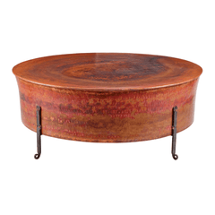 Jackson Hole Copper Round Cauldron Coffee Table - Three Sizes - Our Boat House