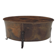 Jackson Hole Copper Round Cauldron Coffee Table - Three Sizes - Our Boat House