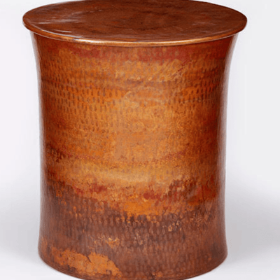 Jackson Hole Copper Side Drum Table - Two Sizes - Our Boat House