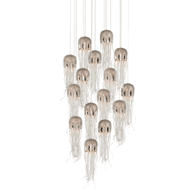 Jellyfish 15 - Light Round Multi - Drop Pendant - Our Boat House