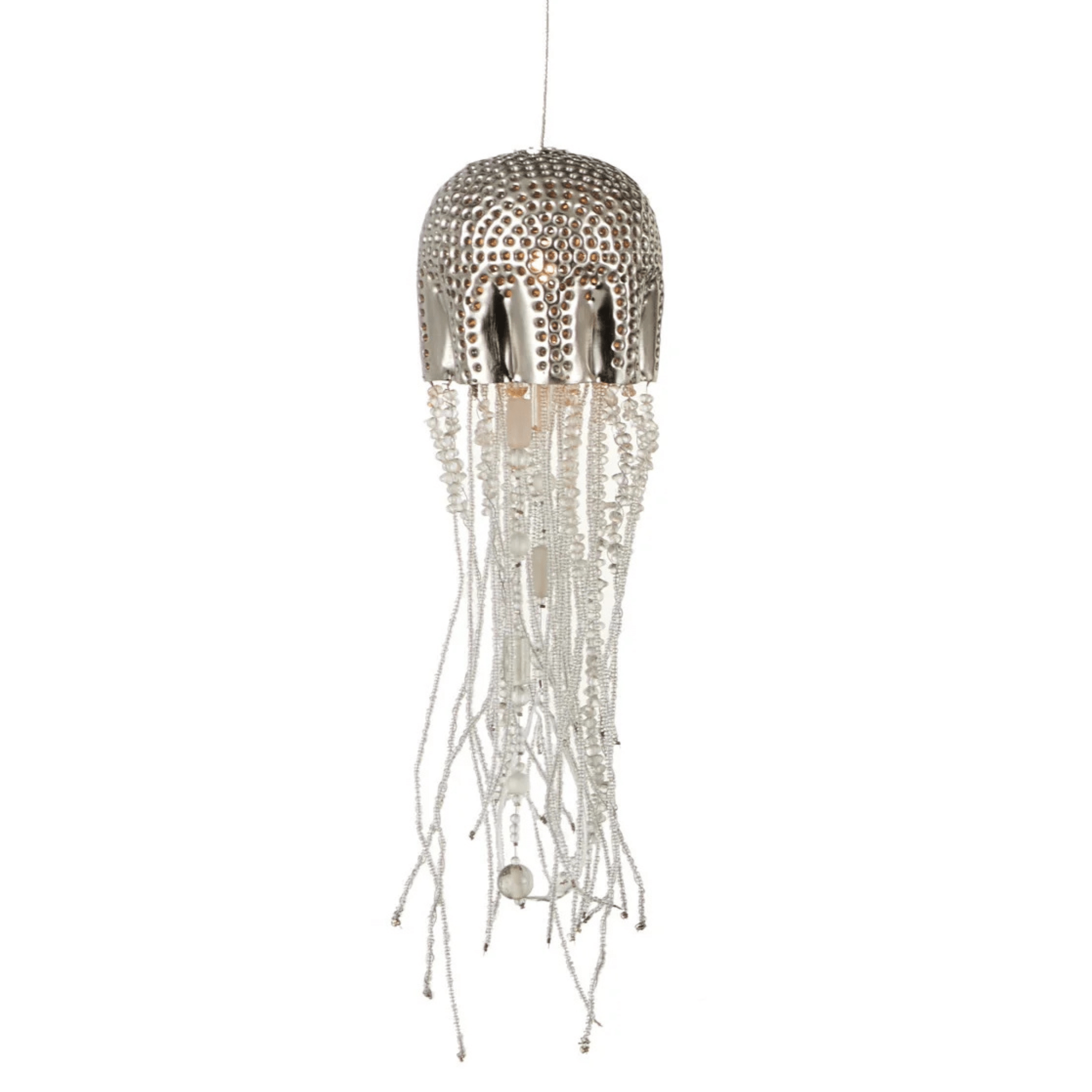 Jellyfish Single Nickel 1 - Light Pendant - Our Boat House
