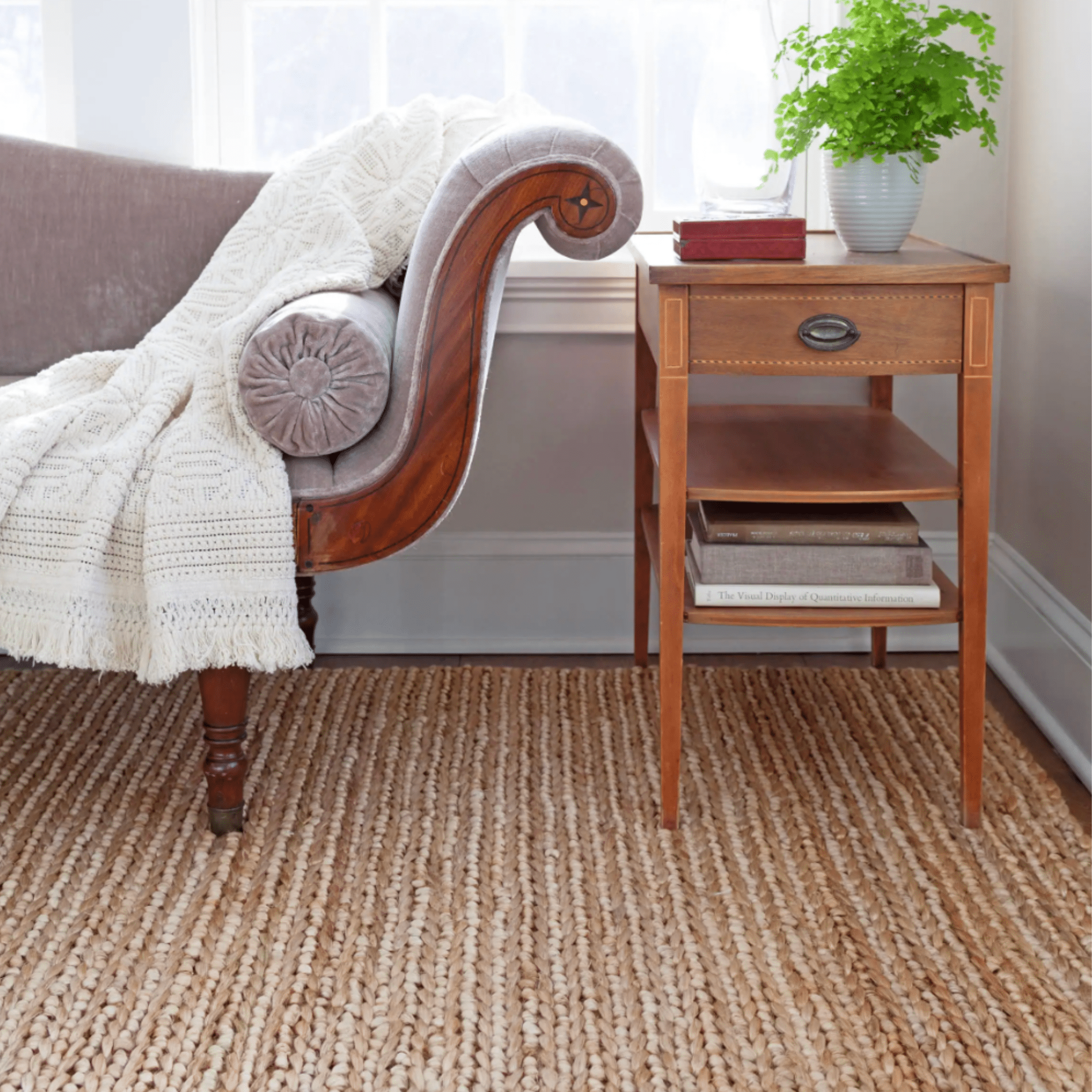 Jute Handwoven Rug - Bleached Oak - Our Boat House