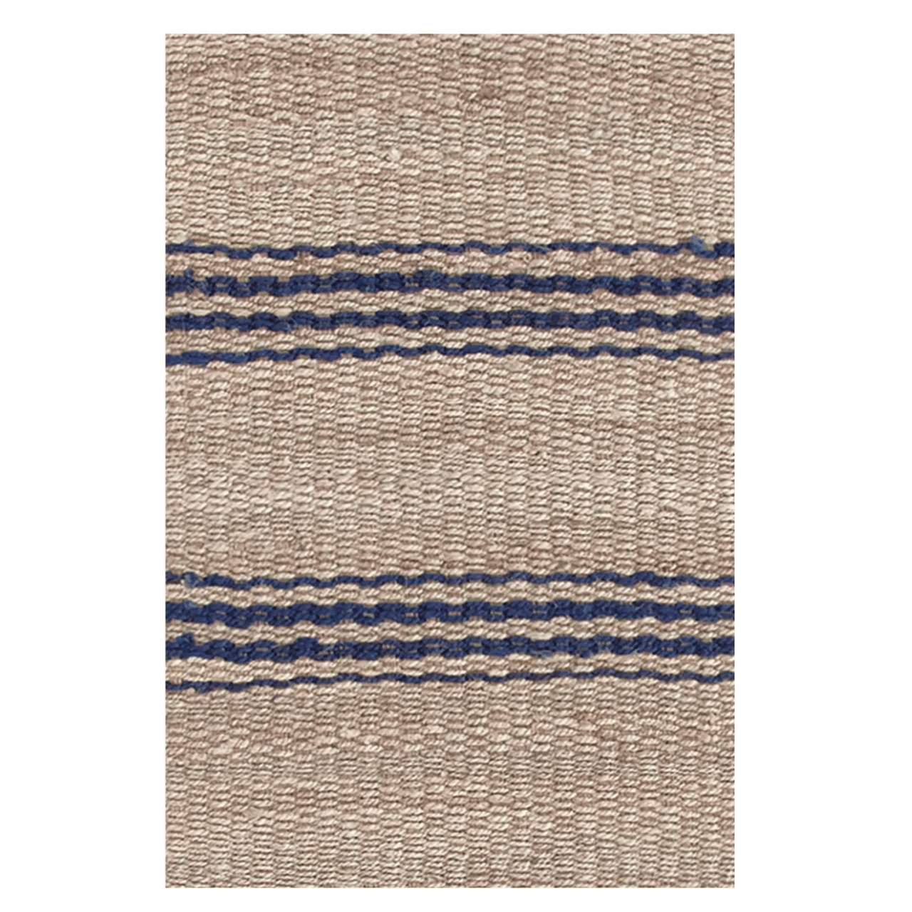 Jute Ticking Handwoven Rug - Natural & Navy - Our Boat House