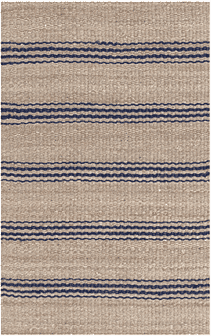 Jute Ticking Indigo Woven Rug - Our Boat House