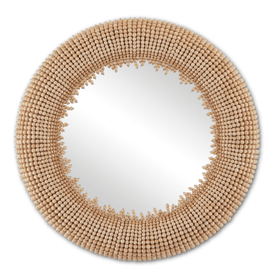 Kalahari Wood Bead Mirror - Our Boat House