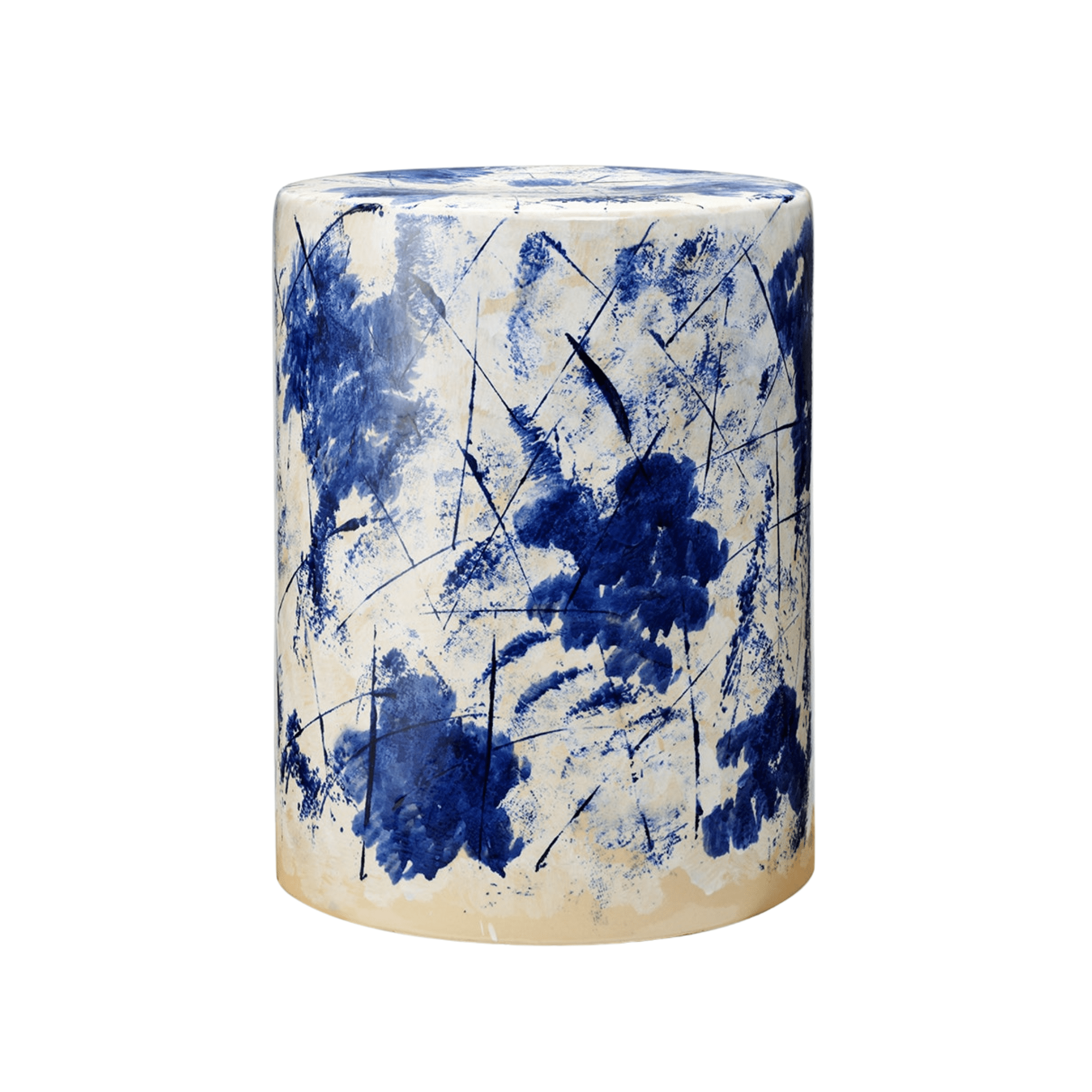Kalani Blue Floral Stool - Our Boat House