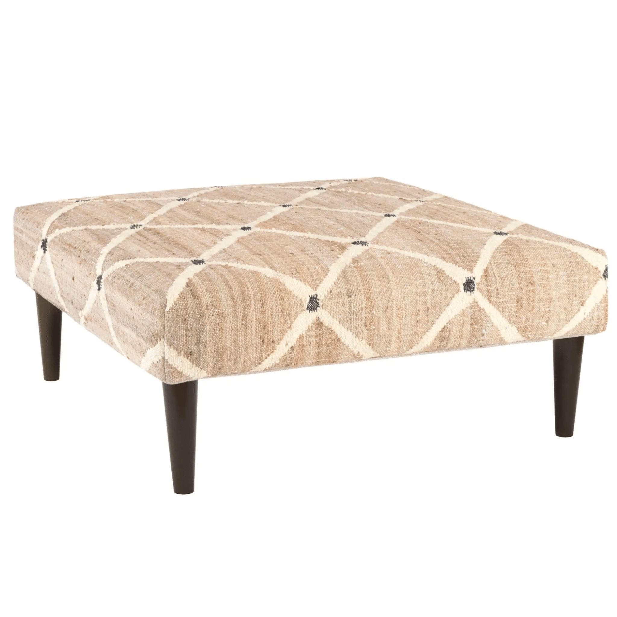 Kali Natural Custom Rug Ottoman - Two Sizes - Our Boat House