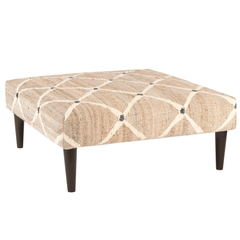 Kali Natural Custom Rug Ottoman - Two Sizes - Our Boat House