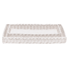 Kardia Rattan Bath Accessories - White - Our Boat House
