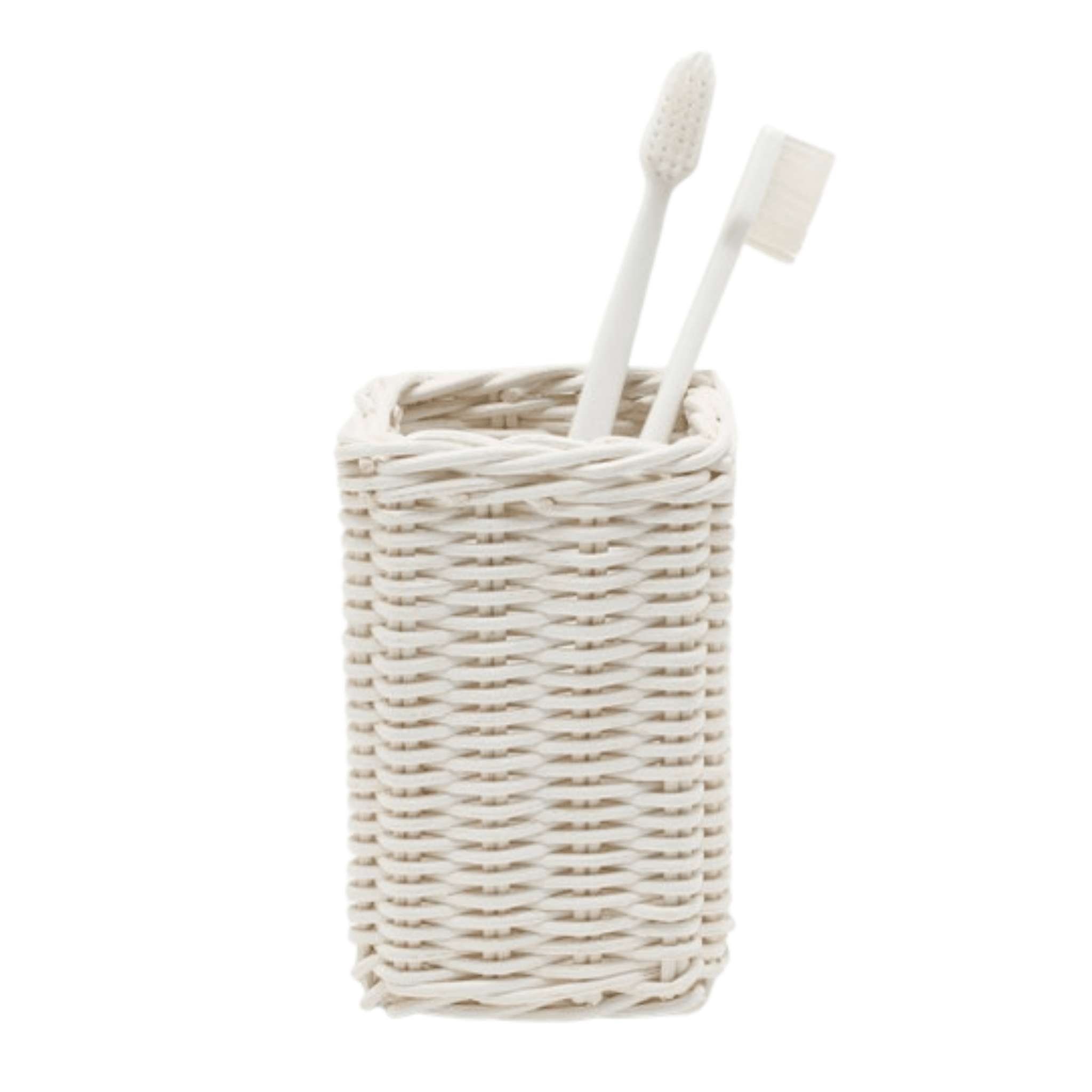 Kardia Rattan Bath Accessories - White - Our Boat House