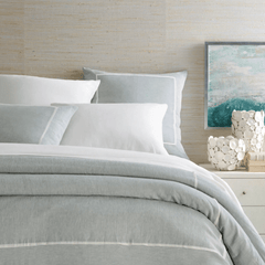 Keaton Linen Duvet Cover - Sky - Our Boat House