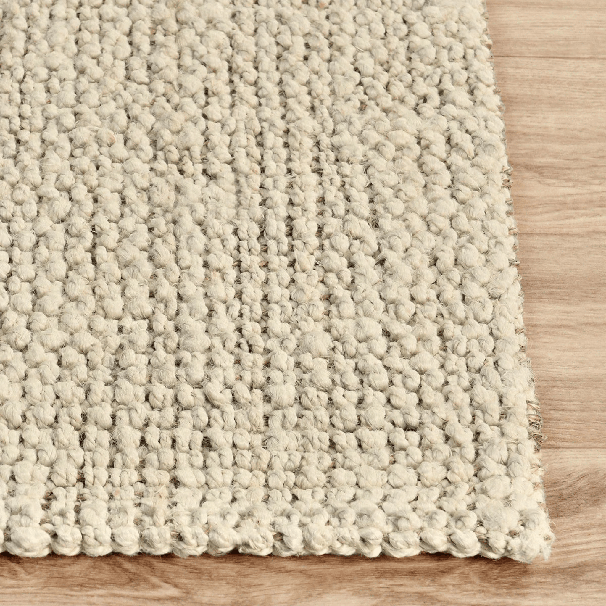 Knobby Loop Jute Rug - Ivory - Our Boat House