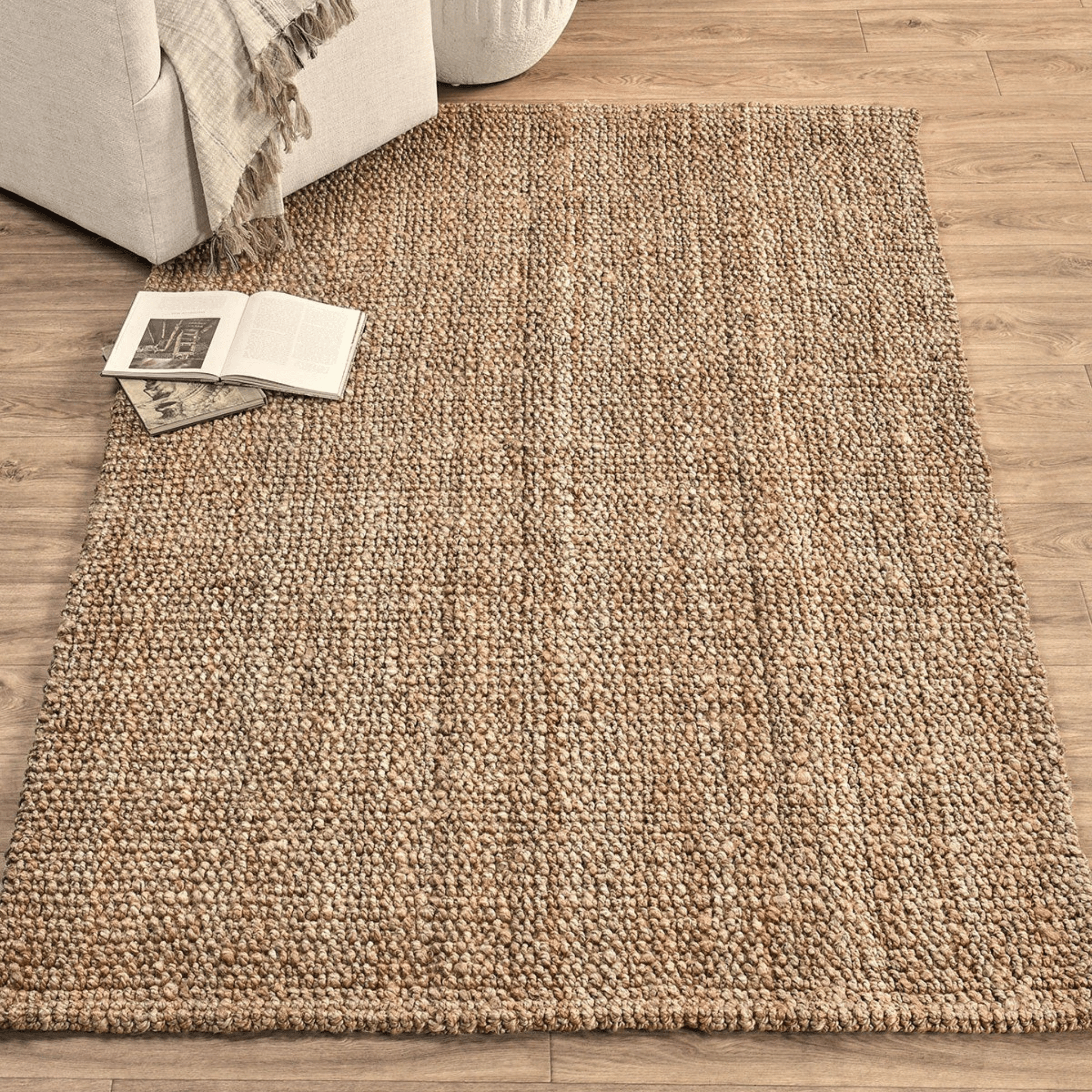 Knobby Loop Jute Rug - Natural - Our Boat House