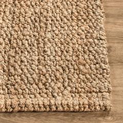 Knobby Loop Jute Rug - Natural - Our Boat House