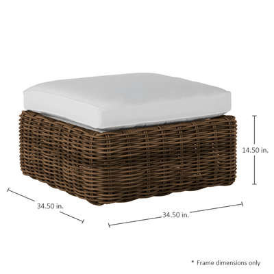 Kona Ottoman - Raffia - Our Boat House