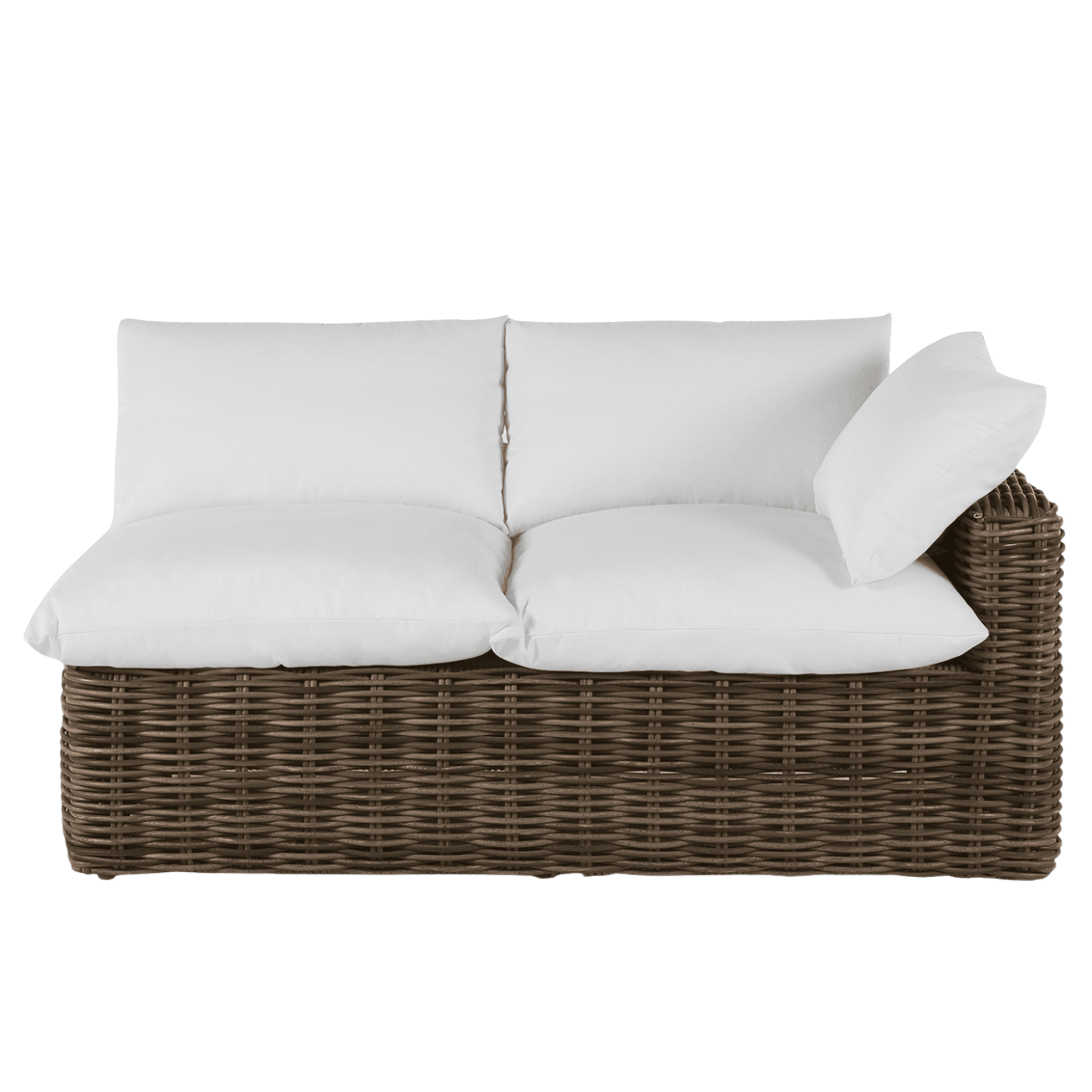 Kona Outdoor Wicker Right Arm Facing Loveseat - Raffia - Our Boat House