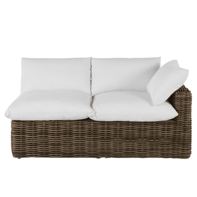 Kona Outdoor Wicker Right Arm Facing Loveseat - Raffia - Our Boat House