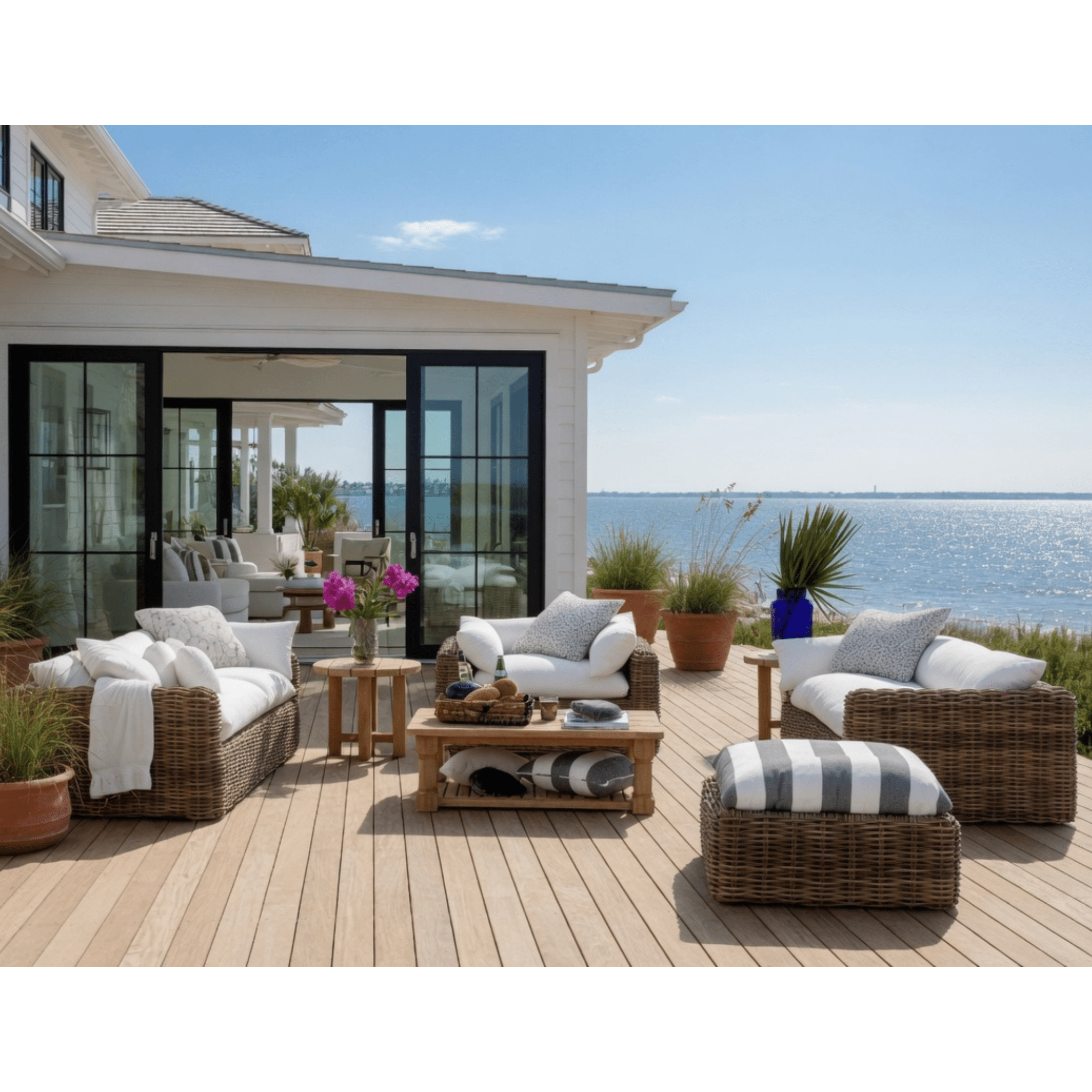 Kona Outdoor Wicker Sofa - Raffia - Our Boat House