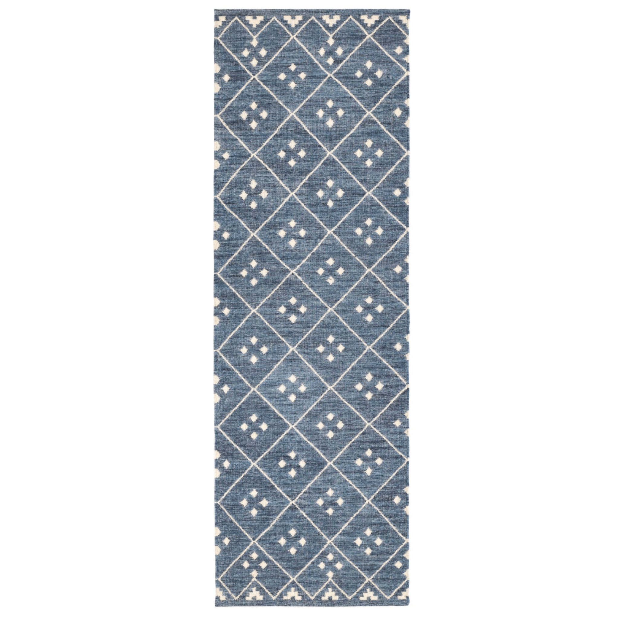 Kota Handwoven Wool Rug - Indigo - Our Boat House