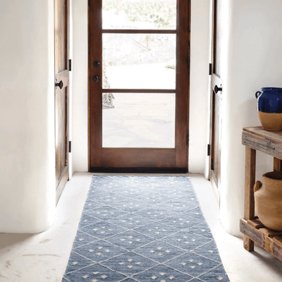 Kota Handwoven Wool Rug - Indigo - Our Boat House