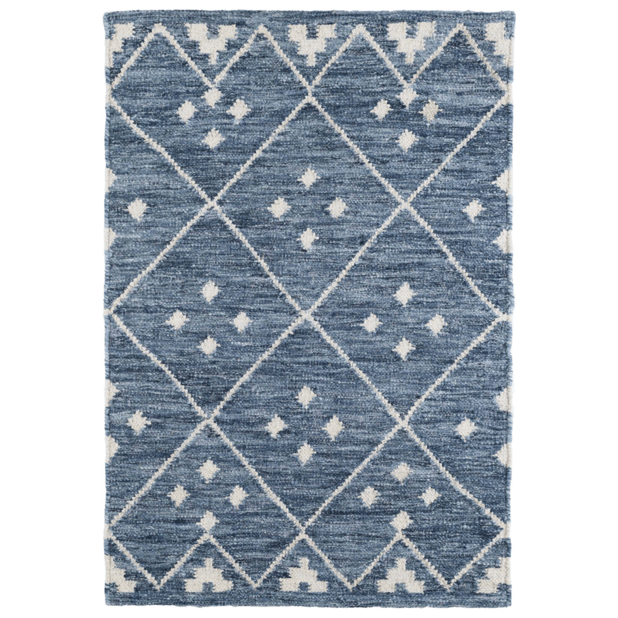 Kota Handwoven Wool Rug - Indigo - Our Boat House