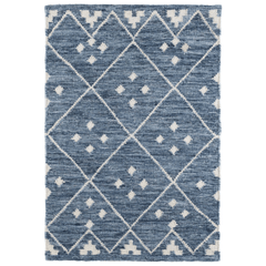 Kota Handwoven Wool Rug - Indigo - Our Boat House