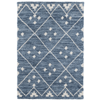 Kota Handwoven Wool Rug - Indigo - Our Boat House