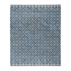 Kota Handwoven Wool Rug - Indigo - Our Boat House