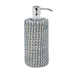 Kythira Bath Accessories - Whitewashed/Navy Seagrass - Our Boat House