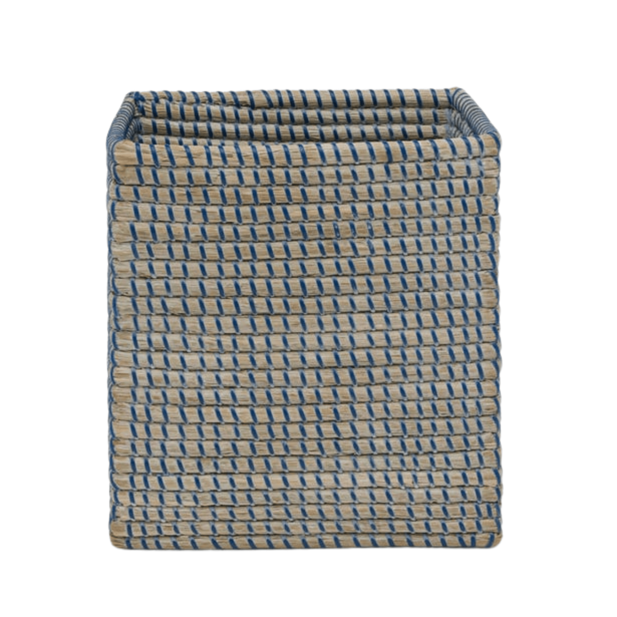 Kythira Bath Accessories - Whitewashed/Navy Seagrass - Our Boat House