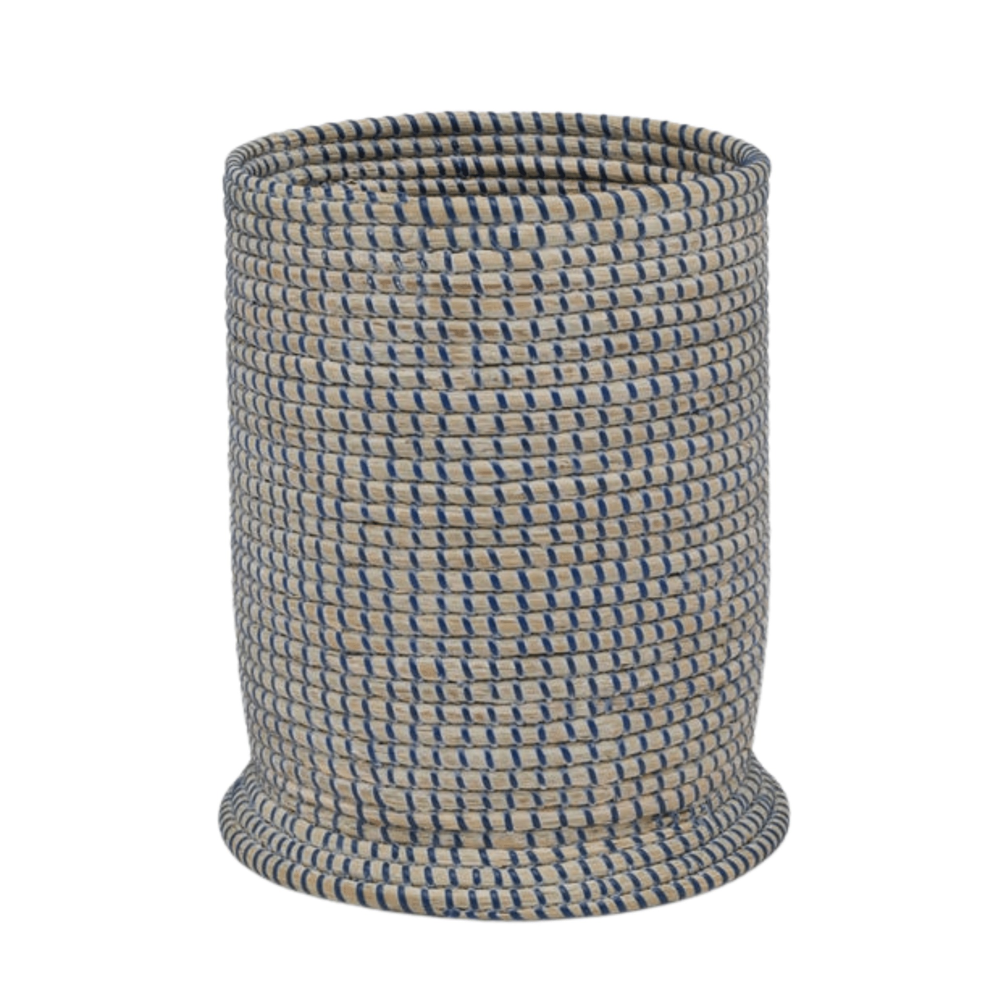 Kythira Bath Accessories - Whitewashed/Navy Seagrass - Our Boat House