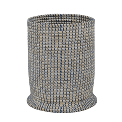 Kythira Bath Accessories - Whitewashed/Navy Seagrass - Our Boat House