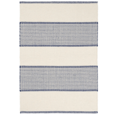 La Mirada Handwoven Cotton Rug - Navy - Our Boat House