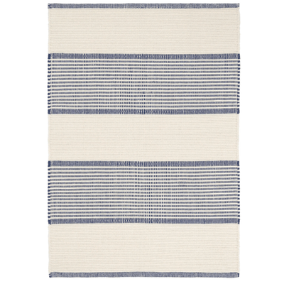 La Mirada Handwoven Cotton Rug - Navy - Our Boat House